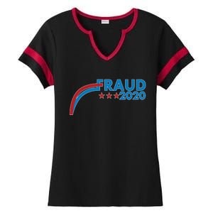 Fraud 2020 Election Pro Trump Ladies Halftime Notch Neck Tee