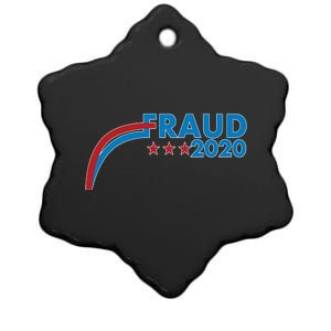 Fraud 2020 Election Pro Trump Ceramic Star Ornament