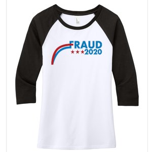 Fraud 2020 Election Pro Trump Women's Tri-Blend 3/4-Sleeve Raglan Shirt