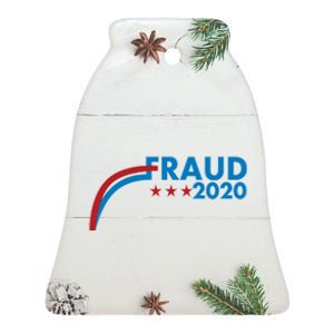 Fraud 2020 Election Pro Trump Ceramic Bell Ornament