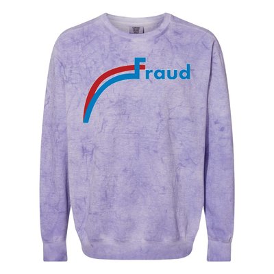 Fraud 2020 Election Voter Fraud Pro Trump Colorblast Crewneck Sweatshirt