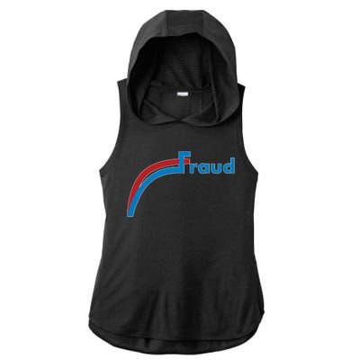 Fraud 2020 Election Voter Fraud Pro Trump Ladies PosiCharge Tri-Blend Wicking Draft Hoodie Tank