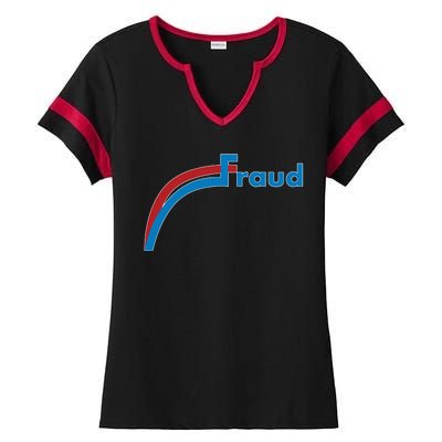 Fraud 2020 Election Voter Fraud Pro Trump Ladies Halftime Notch Neck Tee