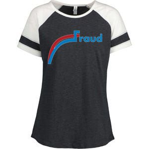 Fraud 2020 Election Voter Fraud Pro Trump Enza Ladies Jersey Colorblock Tee