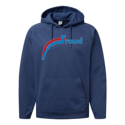 Fraud 2020 Election Voter Fraud Pro Trump Performance Fleece Hoodie