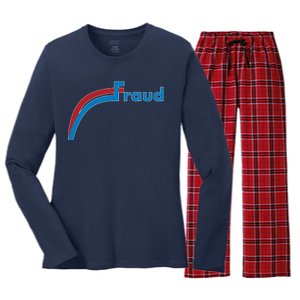 Fraud 2020 Election Voter Fraud Pro Trump Women's Long Sleeve Flannel Pajama Set 