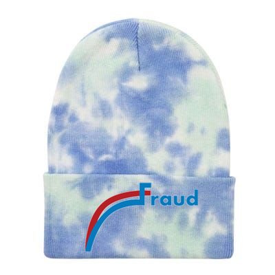 Fraud 2020 Election Voter Fraud Pro Trump Tie Dye 12in Knit Beanie