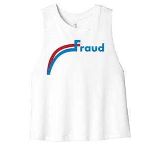 Fraud 2020 Election Voter Fraud Pro Trump Women's Racerback Cropped Tank