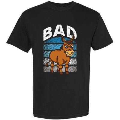 Funny Retro Bad Ass Angry Donkey Garment-Dyed Heavyweight T-Shirt