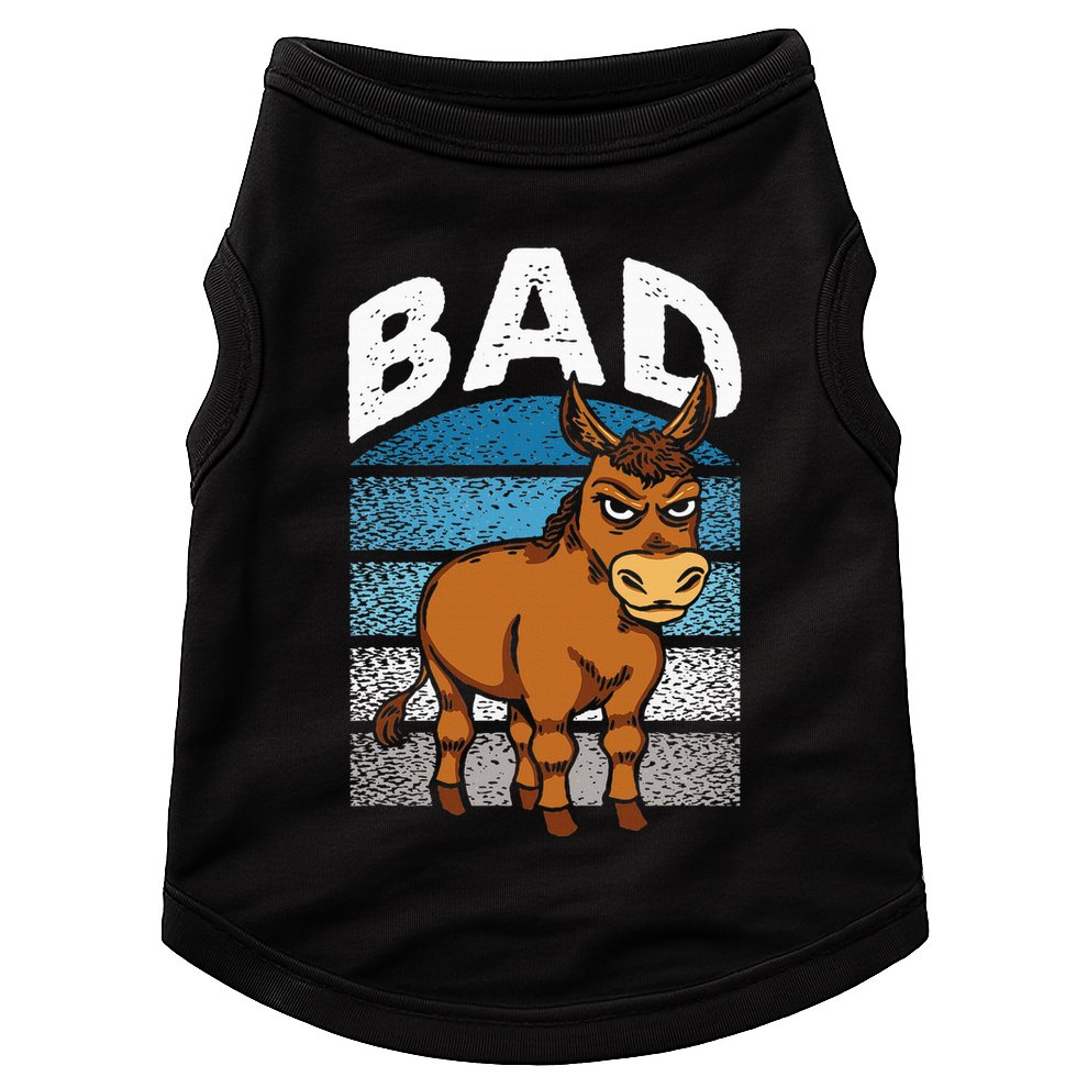 Funny Retro Bad Ass Angry Donkey Doggie Tank