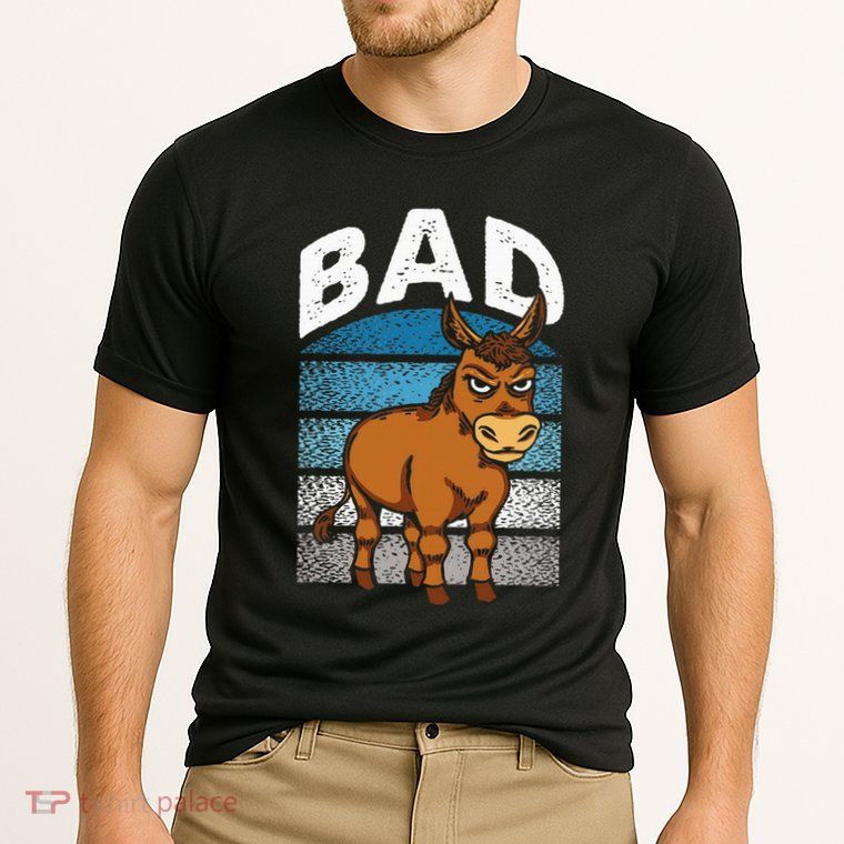 Funny Retro Bad Ass Angry Donkey Performance Shirt
