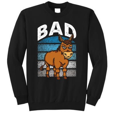 Funny Retro Bad Ass Angry Donkey Sweatshirt