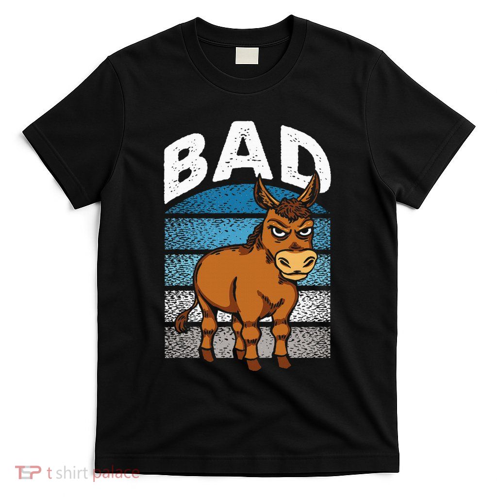 Funny Retro Bad Ass Angry Donkey T-Shirt
