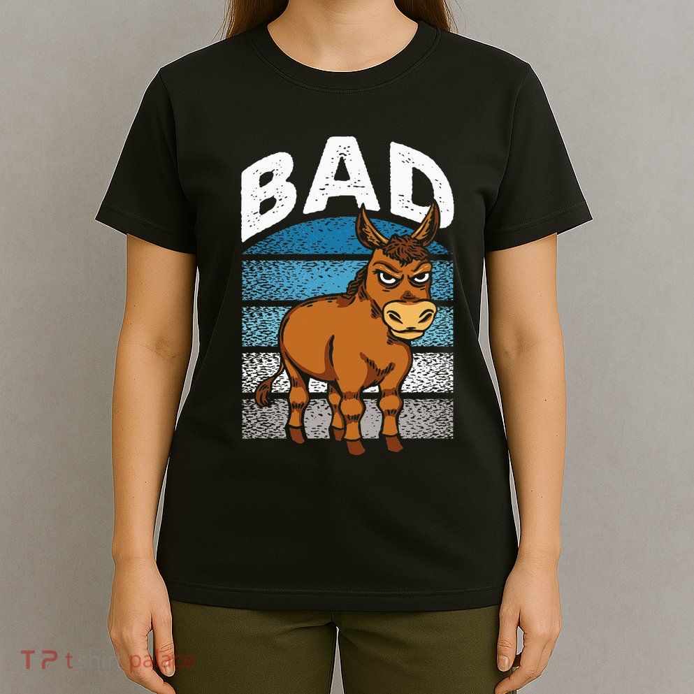 Funny Retro Bad Ass Angry Donkey T-Shirt