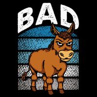 Funny Retro Bad Ass Angry Donkey Backpack