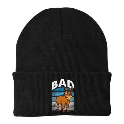 Funny Retro Bad Ass Angry Donkey Beanie