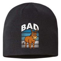 Funny Retro Bad Ass Angry Donkey Sustainable Beanie
