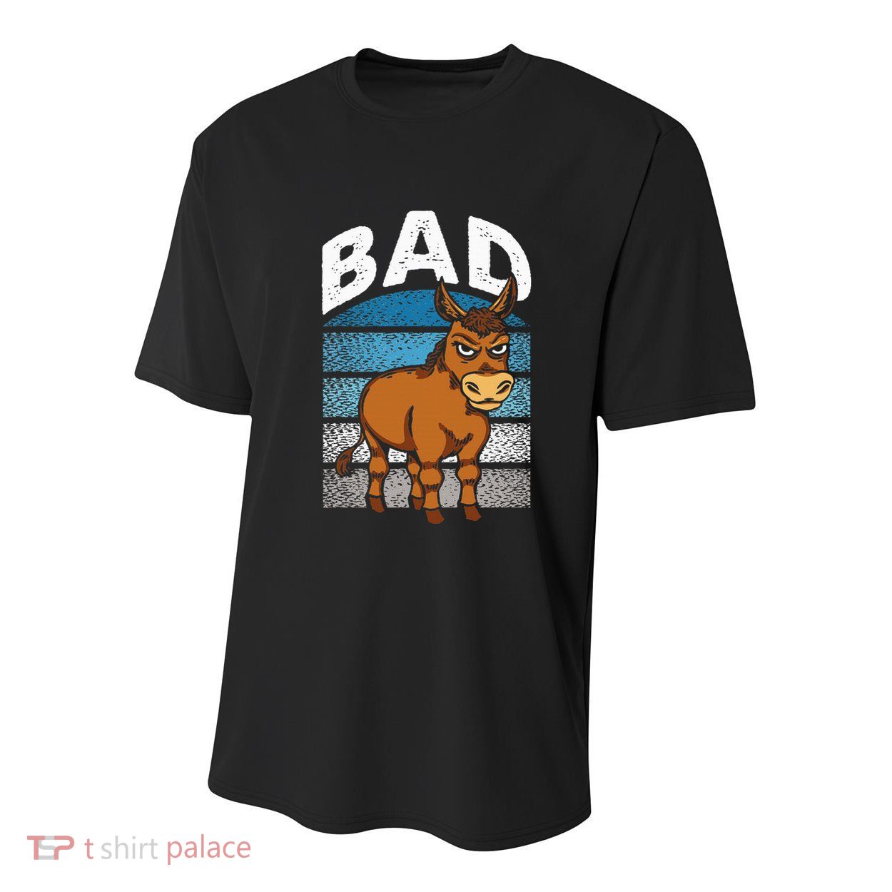 Funny Retro Bad Ass Angry Donkey Youth Performance Sprint T-Shirt