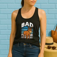 Funny Retro Bad Ass Angry Donkey Womens Tank Top