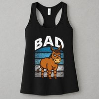 Funny Retro Bad Ass Angry Donkey Womens Tank Top