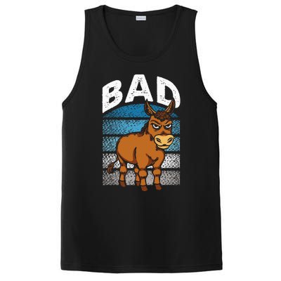 Funny Retro Bad Ass Angry Donkey PosiCharge Competitor Tank