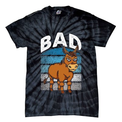 Funny Retro Bad Ass Angry Donkey Tie-Dye T-Shirt