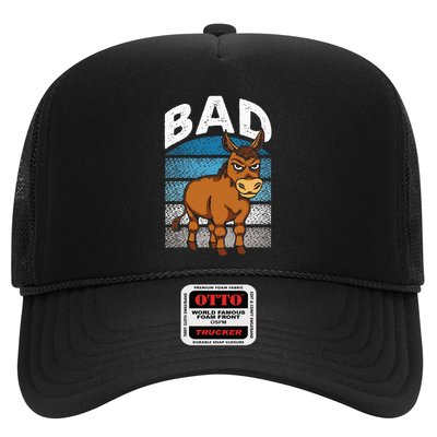 Funny Retro Bad Ass Angry Donkey Trucker Hat