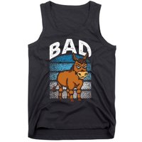 Funny Retro Bad Ass Angry Donkey Tank Top