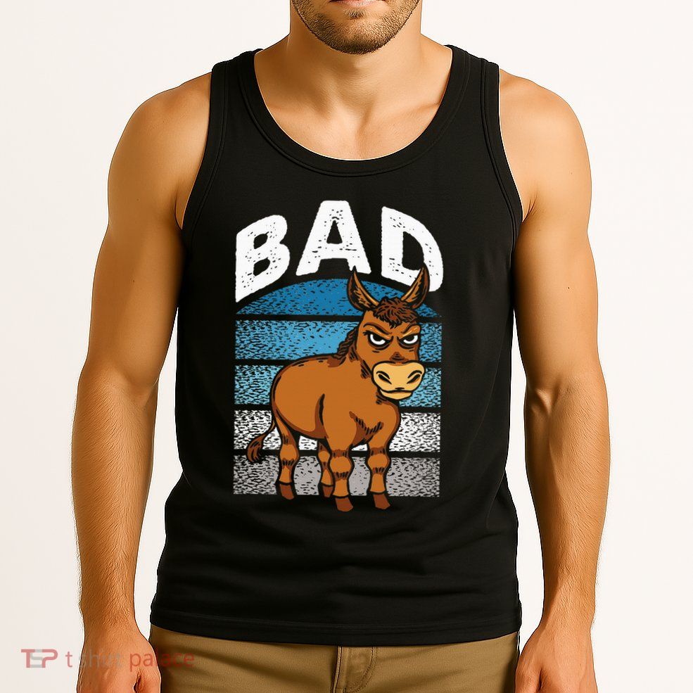 Funny Retro Bad Ass Angry Donkey Tank Top