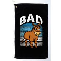 Funny Retro Bad Ass Angry Donkey Golf Towel