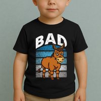 Funny Retro Bad Ass Angry Donkey Toddler T-Shirt