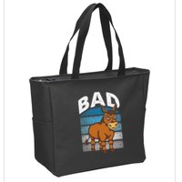 Funny Retro Bad Ass Angry Donkey Zip Tote Bag