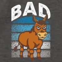 Funny Retro Bad Ass Angry Donkey Vector Backpack