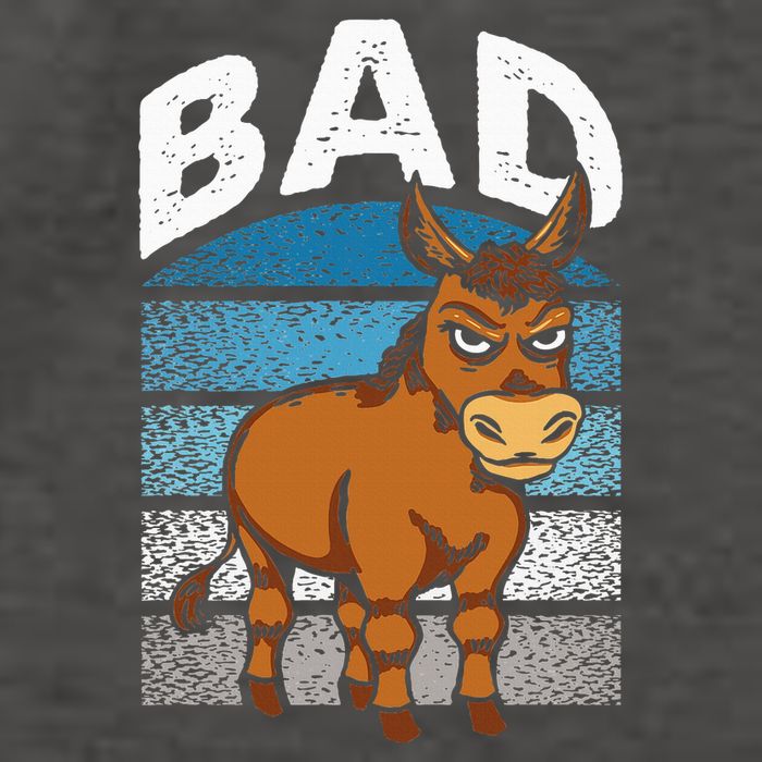Funny Retro Bad Ass Angry Donkey Vector Backpack
