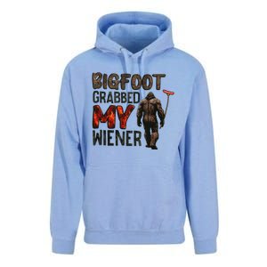 Funny Retro Bigfoot Bigfoot Grabbed My Wiener Unisex Surf Hoodie