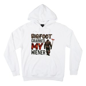 Funny Retro Bigfoot Bigfoot Grabbed My Wiener Hoodie