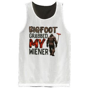 Funny Retro Bigfoot Bigfoot Grabbed My Wiener Mesh Reversible Basketball Jersey Tank