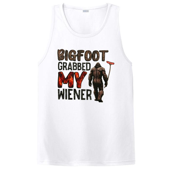 Funny Retro Bigfoot Bigfoot Grabbed My Wiener PosiCharge Competitor Tank