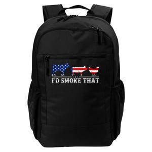 Funny Retro BBQ Party Grill Smoker Chef Dad Id Smoke That Daily Commute Backpack