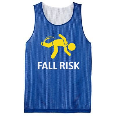 Fall Risk Balance Issues Funny Fall Risk Mesh Reversible Basketball Jersey Tank