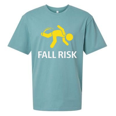 Fall Risk Balance Issues Funny Fall Risk Sueded Cloud Jersey T-Shirt