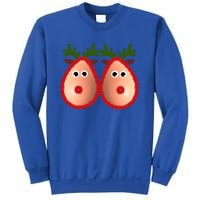 Funny Reindeer Boobs Ugly Christmas Sweater Deer Naughty Funny Gift Sweatshirt