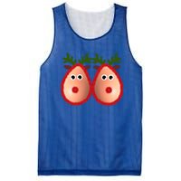 Funny Reindeer Boobs Ugly Christmas Sweater Deer Naughty Funny Gift Mesh Reversible Basketball Jersey Tank