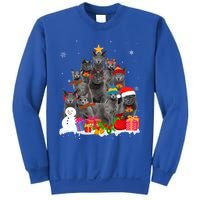 Funny Russian Blue Christmas Tree Pet Cat Lover Xmas Meaningful Gift Sweatshirt