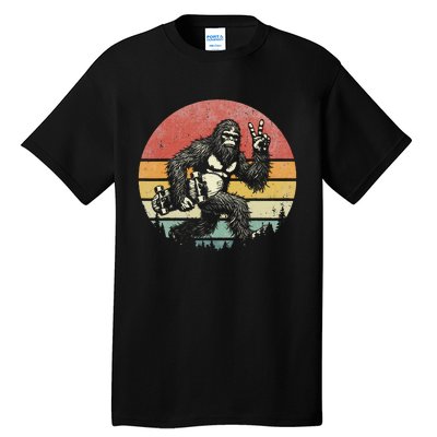 Funny Retro Bigfoot Skater Vintage Sasquatch Skateboarding Tall T-Shirt