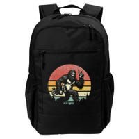 Funny Retro Bigfoot Skater Vintage Sasquatch Skateboarding Daily Commute Backpack