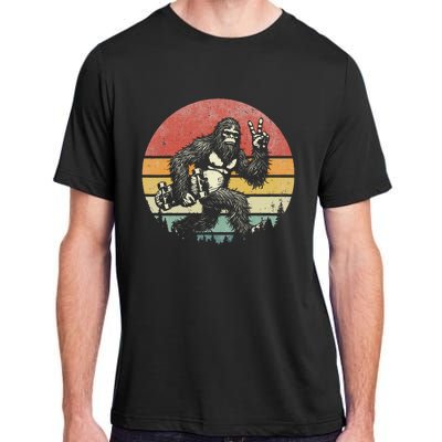 Funny Retro Bigfoot Skater Vintage Sasquatch Skateboarding Adult ChromaSoft Performance T-Shirt