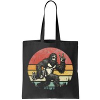 Funny Retro Bigfoot Skater Vintage Sasquatch Skateboarding Tote Bag