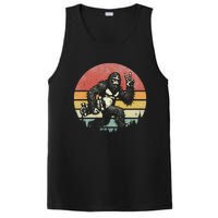 Funny Retro Bigfoot Skater Vintage Sasquatch Skateboarding PosiCharge Competitor Tank