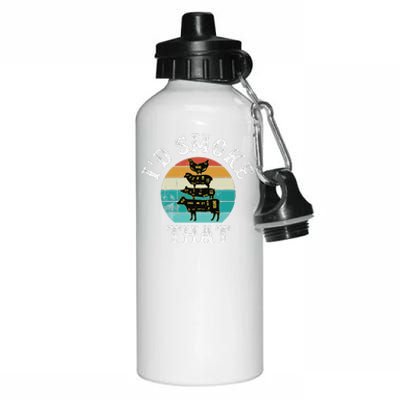 Funny Retro Bbq Party Smoker Chef Dad Gift ID Smoke That Aluminum Water Bottle